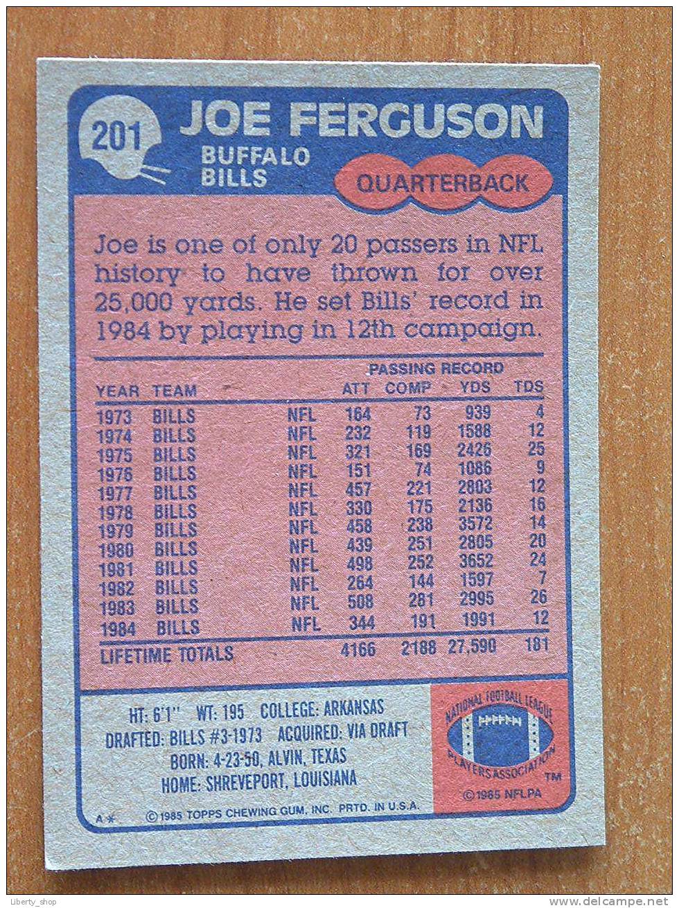 JOE FERGUSON / BILLS ( 201 ) ! - 1980-1989