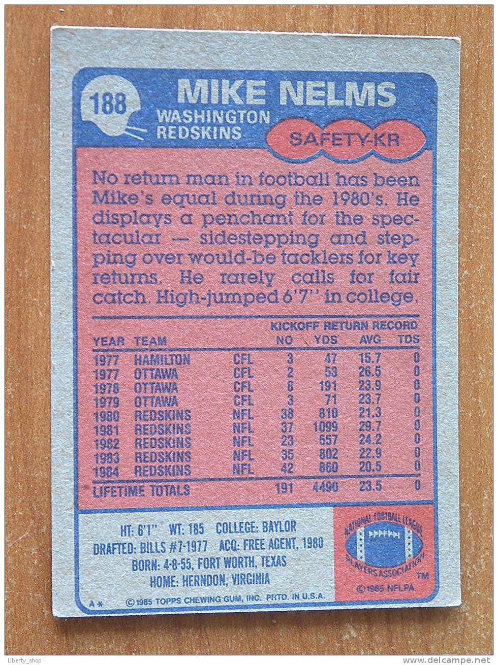 MIKE NELMS / REDSKINS ( 188 ) ! - 1980-1989