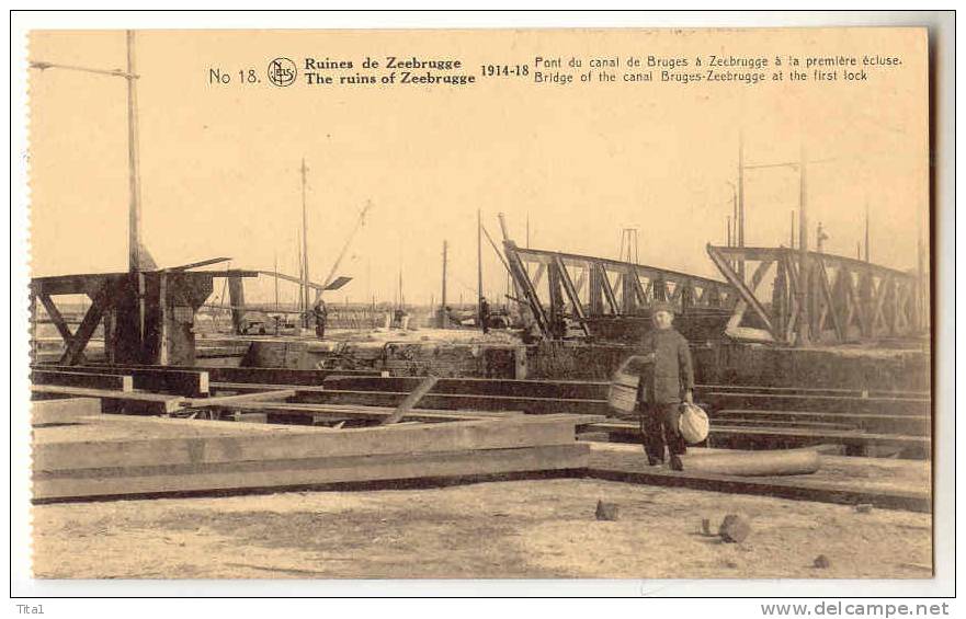 C8998 - Ruines De Zeebrugge 1914-1918 - Pont Du Canal De Bruges à Zeebrugge à La Première écluse - Zeebrugge