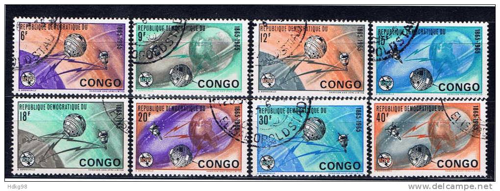 CGO+ Kongo 1964 Mi 227-34 Satelliten - Oblitérés