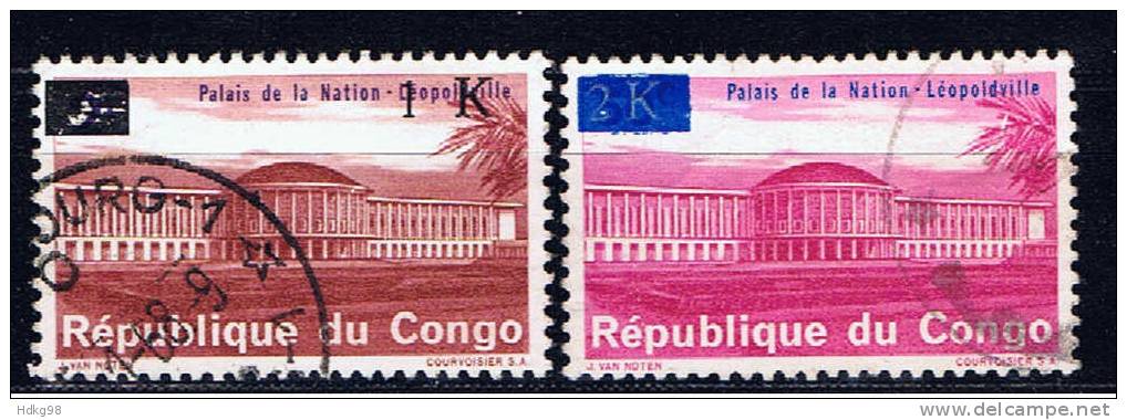 CGO+ Kongo 1968 Mi 309-10 - Usados