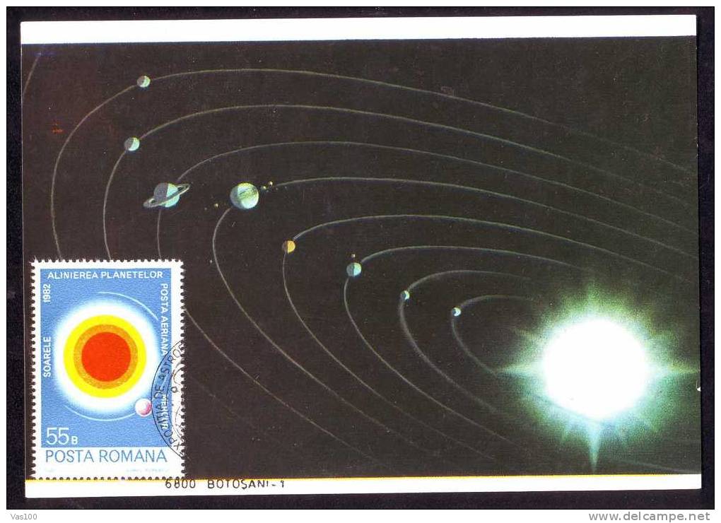 Space Mission Rocket Cosmos, Maximum Card,1985  Romania. - Astronomy
