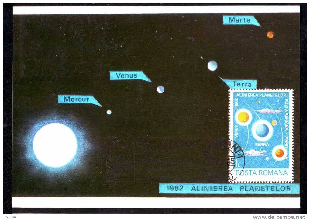 Space Mission Rocket Cosmos, Maximum Card,1985  Romania.(B) - Astronomy