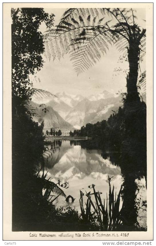New Zealand - Lake Matheson - Papier Photo - New Zealand