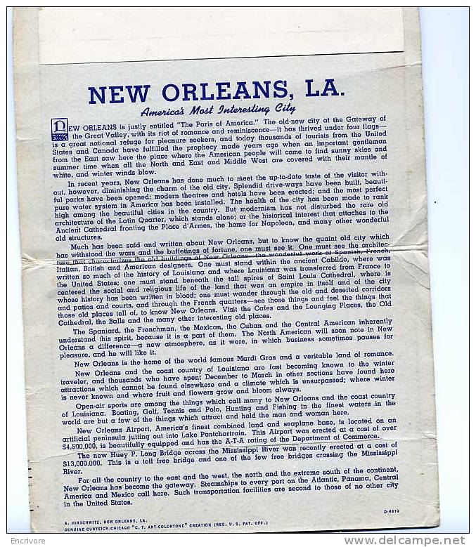 Cpsm LIVRET DEPLIANT Greetings From New Orleans - 20 Vues - New Orleans