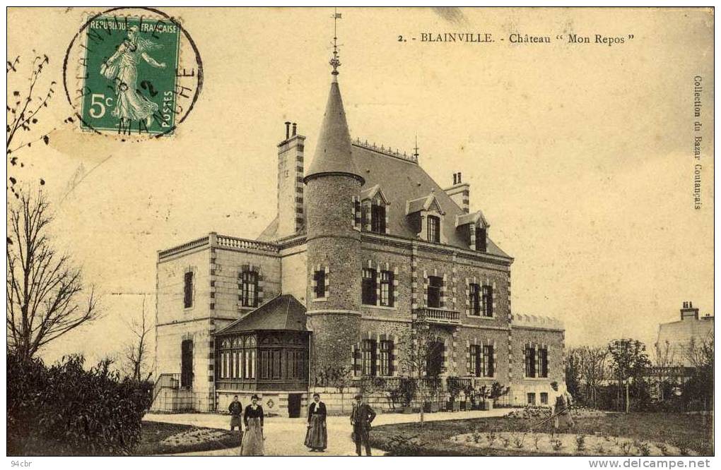 CPA (50)  BLAINVILLE Chateau Mon Repos - Blainville Sur Mer
