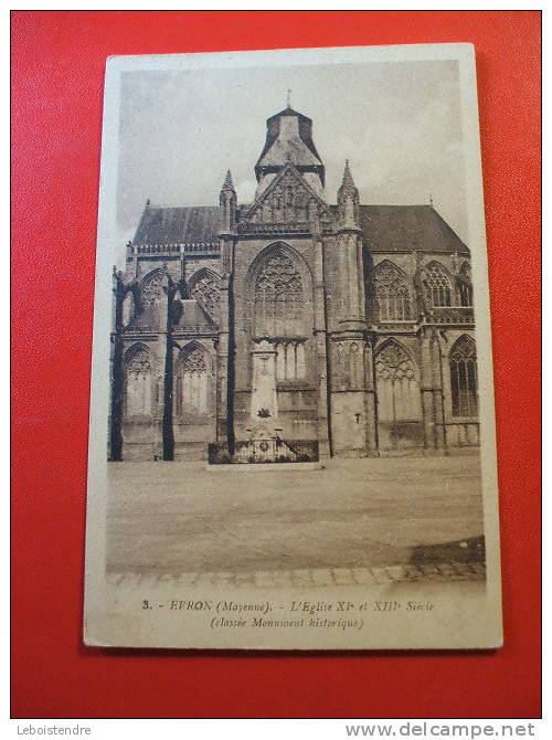 CPA OU CPSM -(53-MAYENNE)-EVRON -L´EGLISE-CLASSEE MONUMENT HISTORIQUE. - Evron