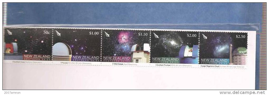 NEW ZEALAND  SPACE 2007 SET SPECIAL LIMITED JOINED STAMPS ( NOT AS THE ORDINERY) - Oceania