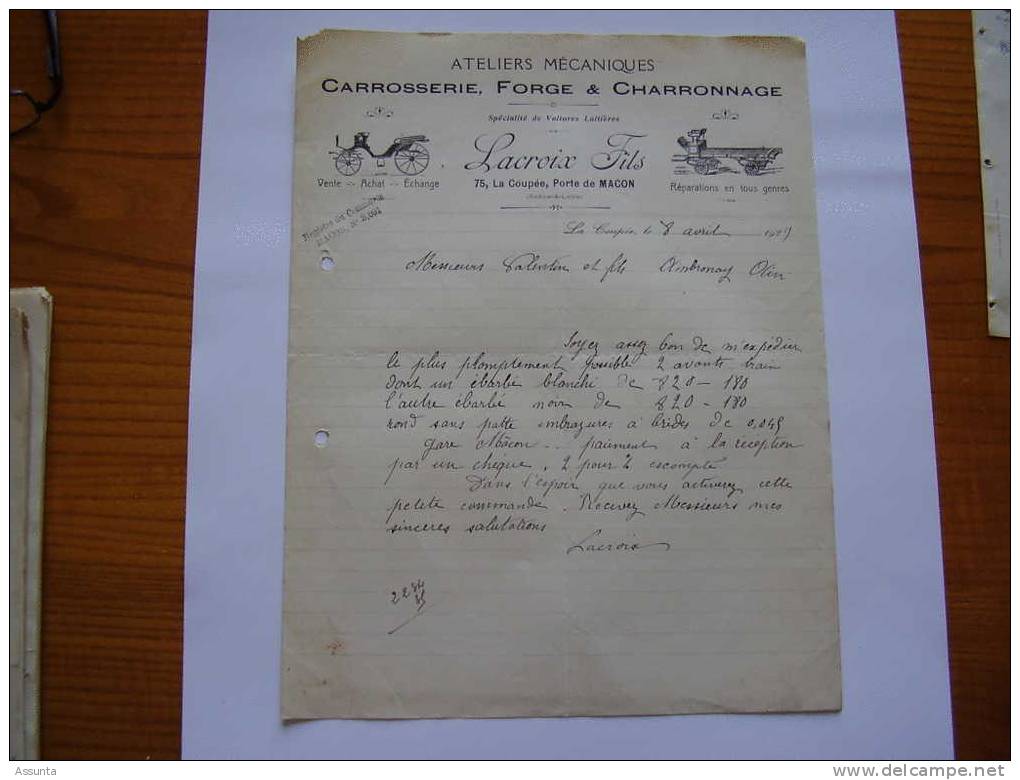 Voitures Laitières, Achat Vente échange. Lacroix Fils à La Coupée . 2 Gravures - 1929 - Automobile