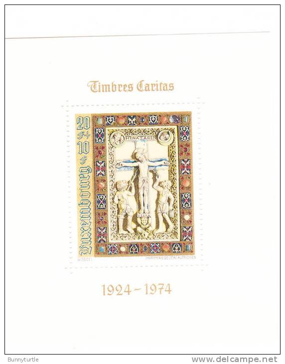 Luxembourg 1974 Crucifixion 50th Anniversary Of Caritas Issue S/S MNH - Nuovi