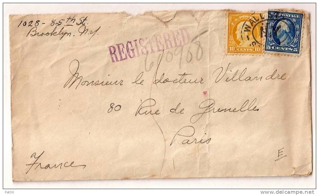 NEW YORK  1923   -  PARIS - Lettres & Documents