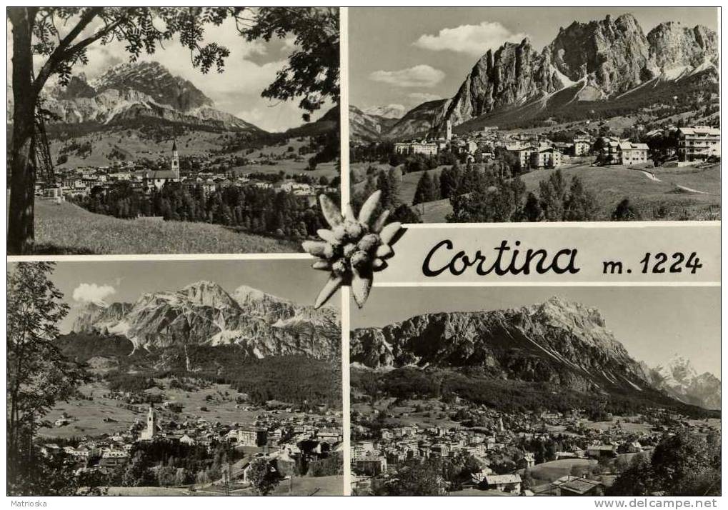 CORTINA  -  BELLUNO  - Saluti Da Cortina Mt. 1224  -  VG Anni ´60   (562) - Altri & Non Classificati