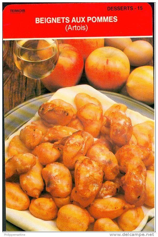 Beignets Aux Pommes (Artois) - Format 10 X 15 - Port Gratuit à Partir De 10 Fiches - Recettes De Cuisine