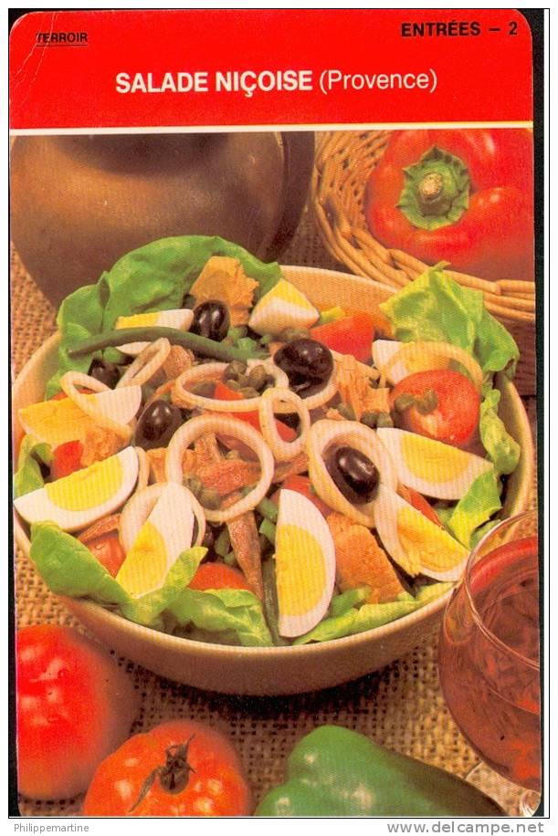 Salade Niçoise (Provence) - Format 10 X 15 - Port Gratuit à Partir De 10 Fiches - Küche & Rezepte