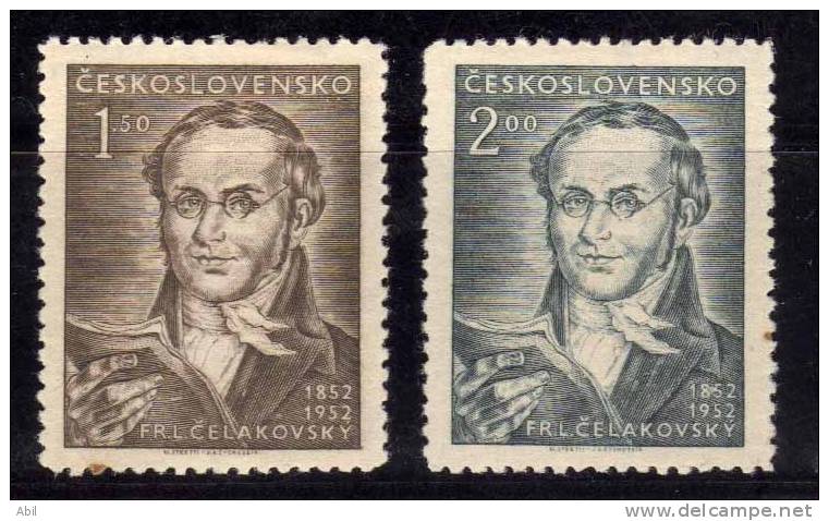 Tchécoslovaquie 1952 N°Y.T. : 661 Et 662* - Unused Stamps