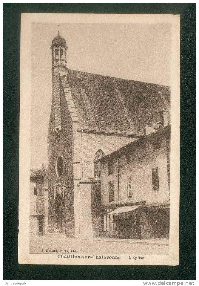 Chatillon Sur Chalaronne ( 01 ) - L' Eglise ( Photo Mollard Imp. Basuyau ) - Châtillon-sur-Chalaronne