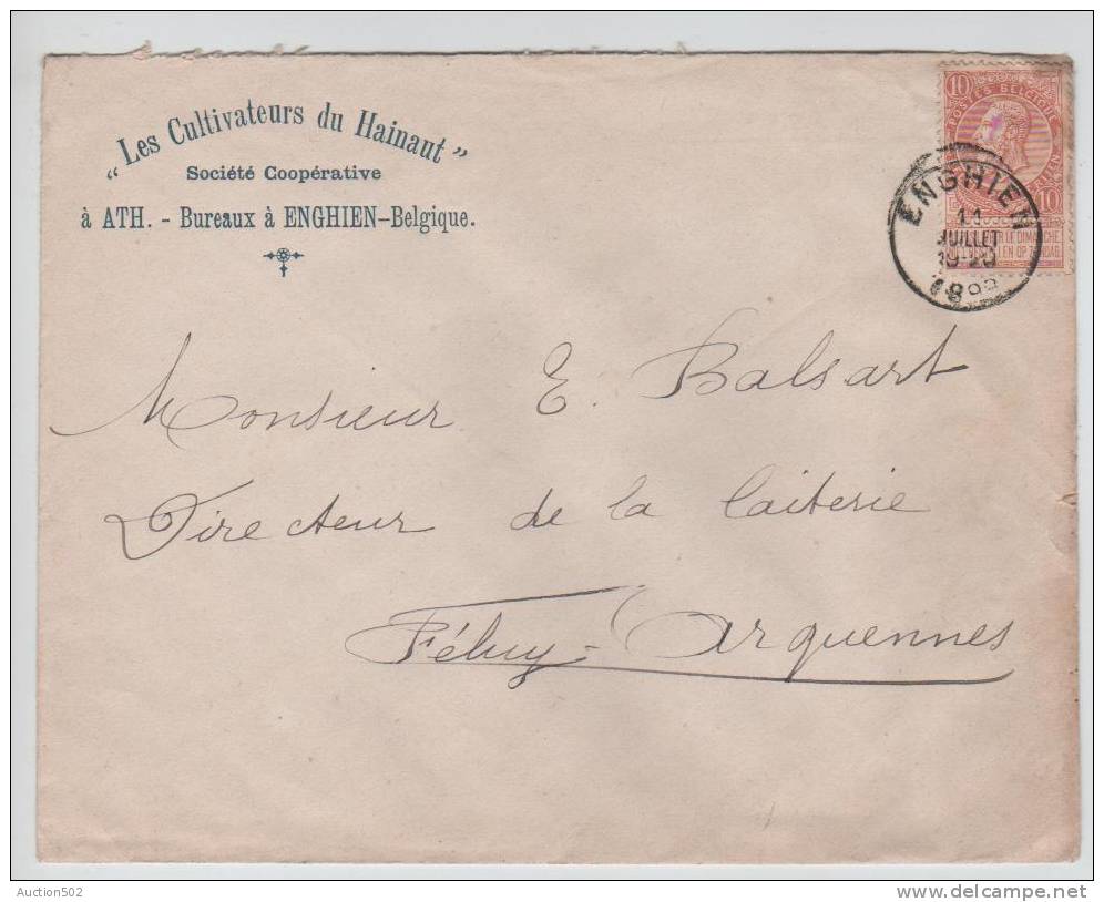 TP 57 S/L.´Les Cultivateurs Du Hainaut S.C. à Ath Bureau à Enghien C.11.7.1899 V.Feluy C.arrivée 2767 - Agriculture