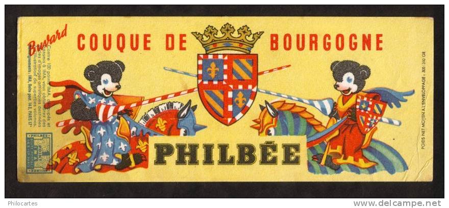 BUVARD  -  PHILBEE  Couque De Bourgogne   Avec Son Point Gagnant - Honigkuchen-Lebkuchen