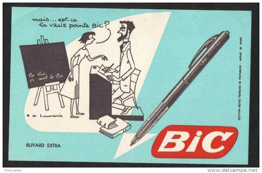 BUVARD  -  BIC : Mais ... Est-ce La Vraie Pointe BIC ? - Cartoleria