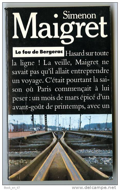 {01772}  Simenon "le Fou De Bergerac" . Presses Pocket N°1336. 1988.   " En Baisse " - Simenon