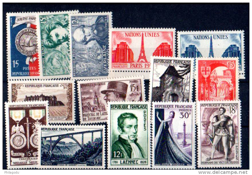 France 1950-53., Petit Lot  Dépareillé Entre 906 / 944**  Sans Charnière ++ Cote 22 E - Unused Stamps