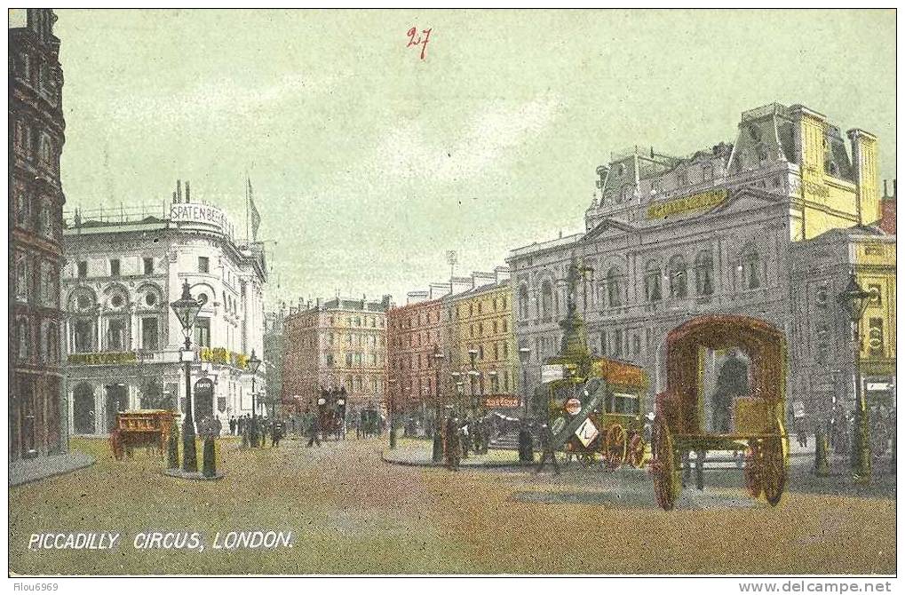 TRES RARE CARTE POSTALE  LONDRE     PICCADILLY CIRCUS - Piccadilly Circus