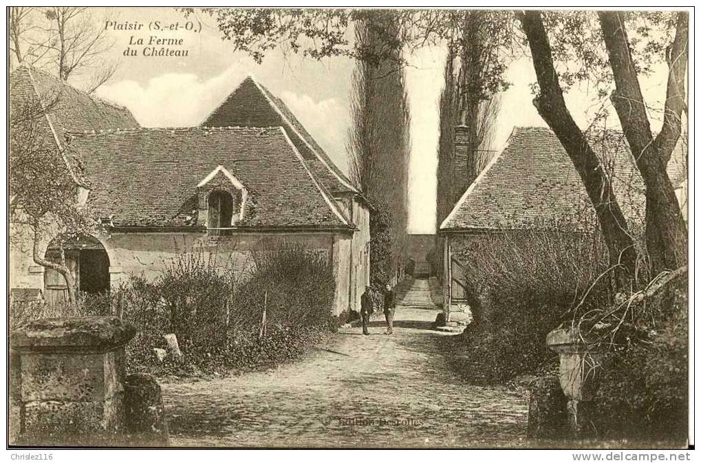 78 PLAISIR La Ferme Du Château  Beau Plan Animé  1917 - Plaisir