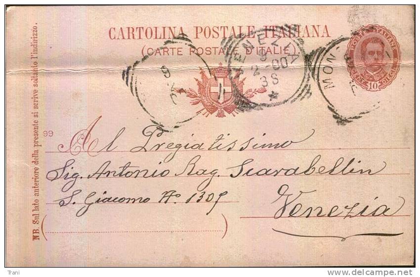 MONSELICE / VENEZIA - Anno 1900 - Postwaardestukken