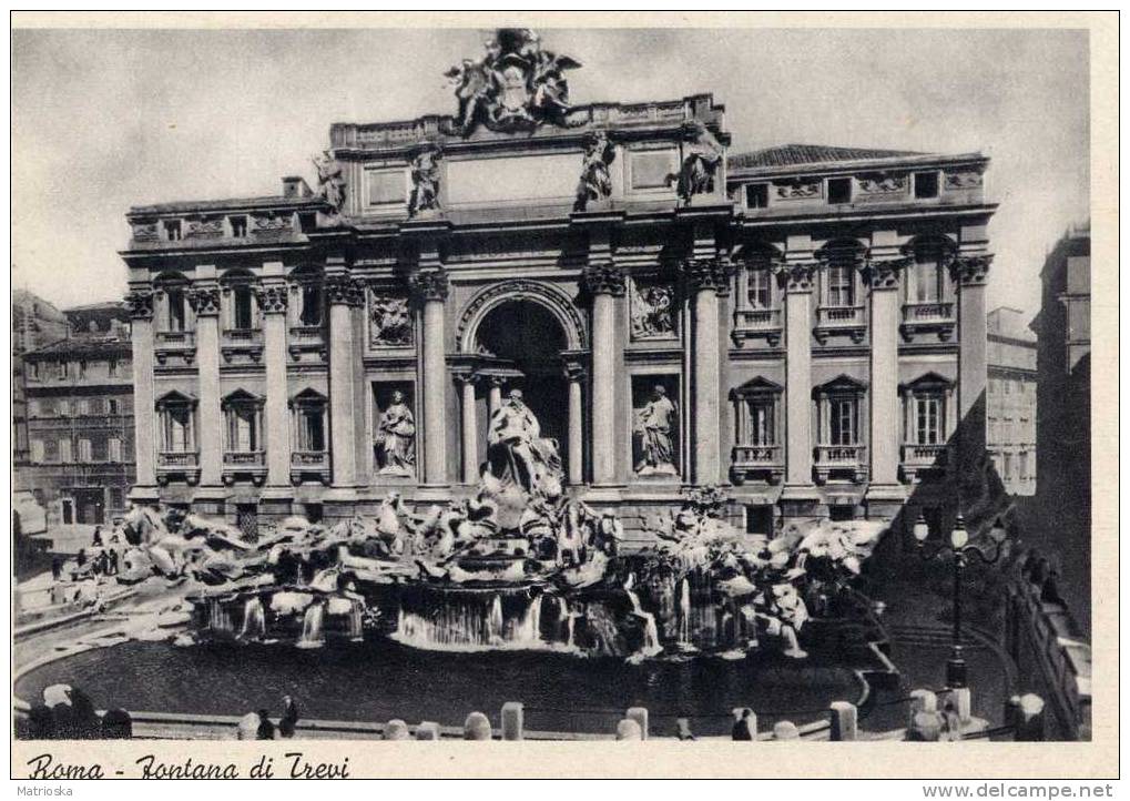 ROMA - Fontana Di Trevi  - NonVG Anni ´40/50   (602) - Fontana Di Trevi