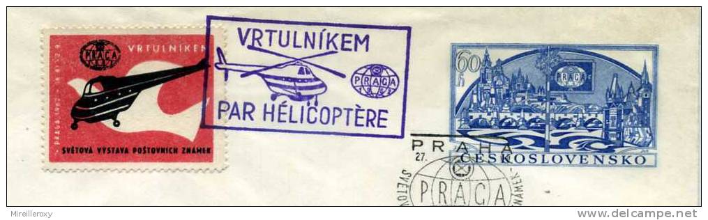 AVION / HELICOPTERE / TRANSPORTE PAR HELICOPTERE / SUR ENTIER POSTAL / STATIONERY - Hélicoptères