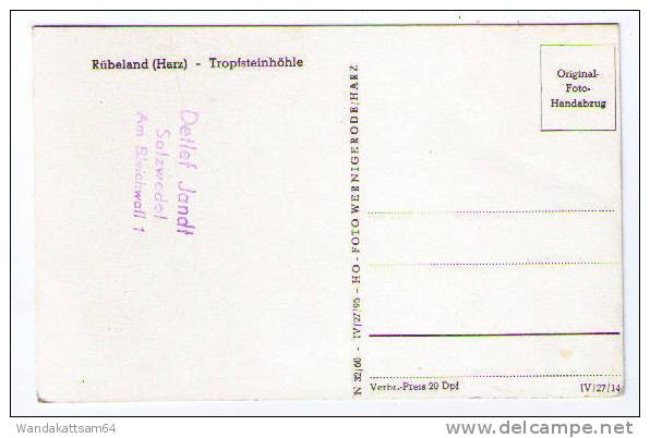 AK Rübeland (Harz) Mehrbild 4 Bilder Tropfsteinhöhle HERMANNS-HÖHLE Original Foto-Handabzug N 32/60 - Blankenburg