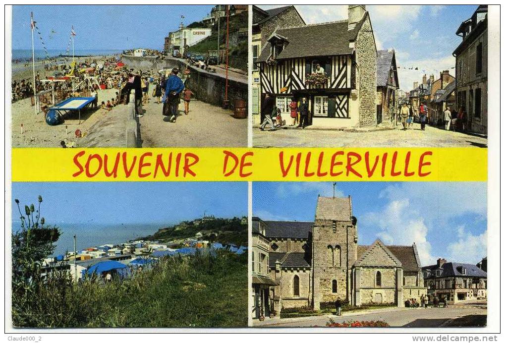 VILLERVILLE . Camping Des Graves Et Diverses Vues. Animée . Voir Recto - Verso    (C412) - Villerville