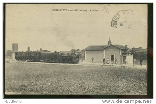 55 PIERREFITTE SUR AIRE  La Gare (LOCOMOTIVE) - Pierrefitte Sur Aire