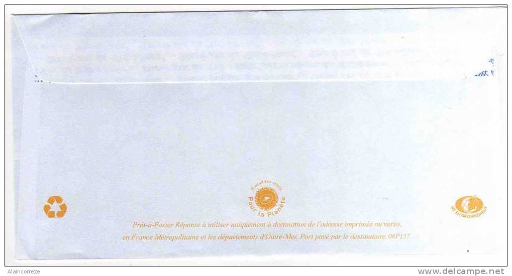 Entier Postal PAP Réponse Oise Ste Geneviéve Orphéopolis Autorisation 22451 N° Au Dos : 08P157 - Prêts-à-poster:Answer/Beaujard