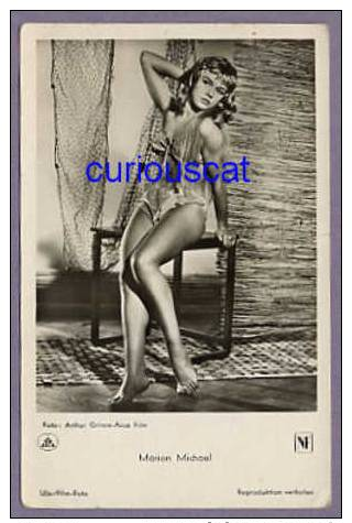 SEXY MARION MICHAEL In A SWIMSUIT BIKINI  ACTRESS FILMSCHAUSPIELERIN POSTCARD GERMANY POSTKARTE - Pin-Ups