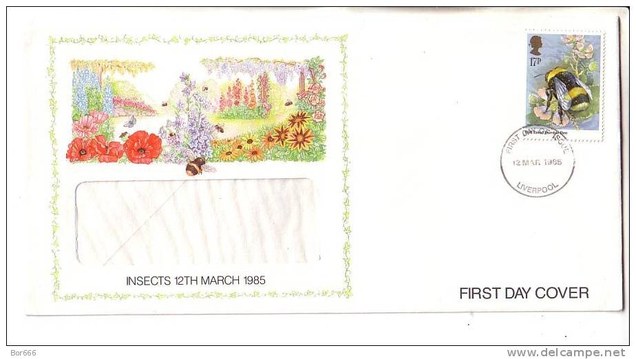 GREAT BRITAIN FDC 1985 - Insects - 1981-1990 Decimal Issues