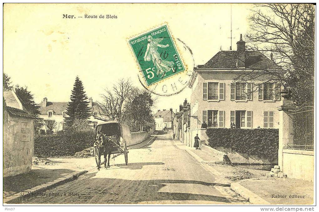 MER - Route De Blois - Attelage - Voy. 1911 - Mer