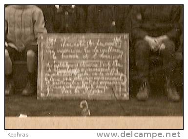 PIRONCHAMPS : PHOTO ECOLE DES GARCONS EN 1919 - RARE SUPERBE DOCUMENT SUR CARTON D'ORIGINE - Farciennes