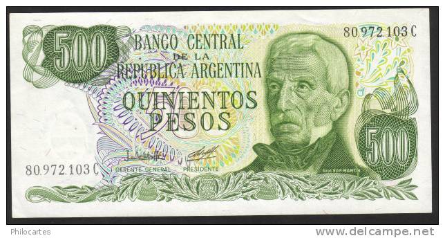 ARGENTINE  -  500 Pesos  -  C/80  -  UNC - Argentine