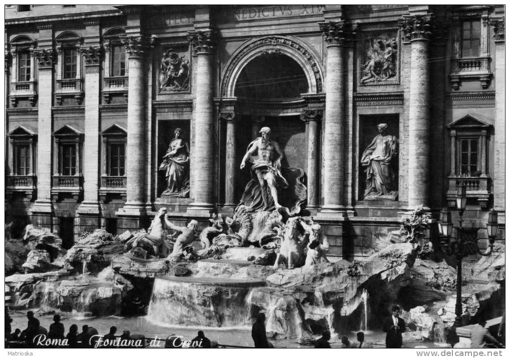 ROMA - Fontana Di Trevi  -  VG 1958   (623) - Fontana Di Trevi