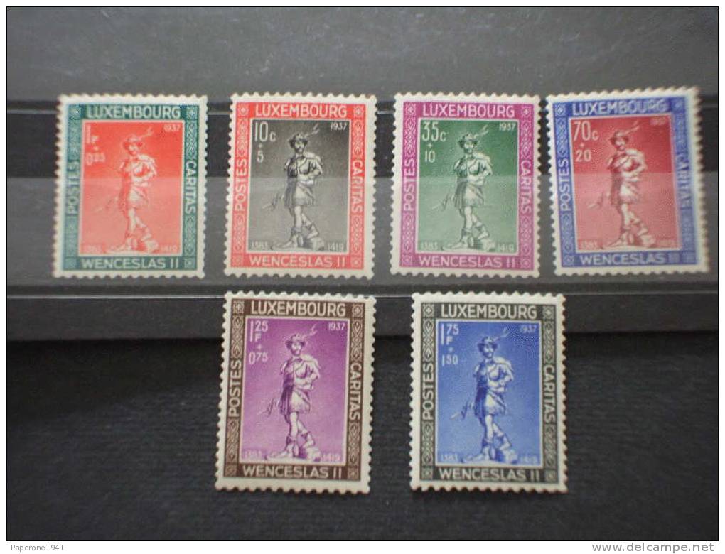 LUSSEMBURGO - 1937 CARITAS 6 V. - NUOVI(++) - Unused Stamps