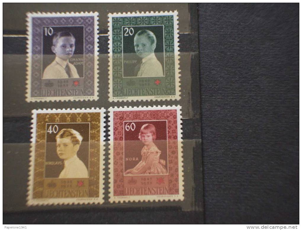 LIECHTENSTEIN -  1955 CROCE ROSSA(RITRATTI) 4 V. - NUOVI(++) - Unused Stamps