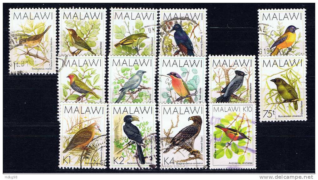 MW+ Malawi 1988 Mi 501-16 Vögel (außer 505, 507) - Malawi (1964-...)