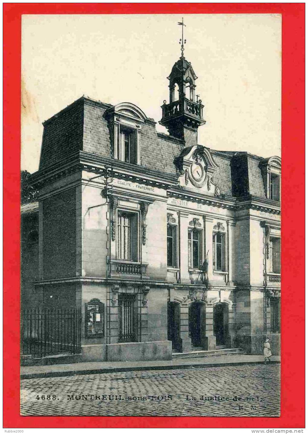 MONTREUIL 1914 JUSTICE DE PAIX  CARTE EN TRES BON ETAT - Montreuil