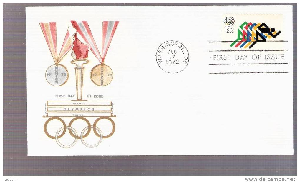 FDC United States - 1972 Olympics Munich - Running - Scott # 1462 - 1971-1980