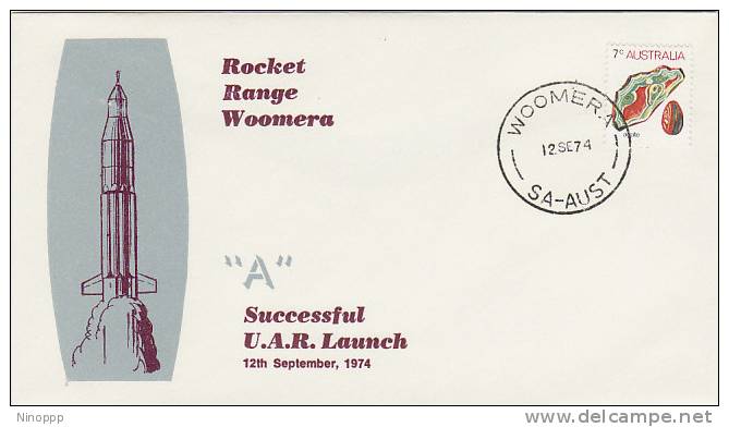 Australia-1974 Successful U.A.R. Launch "A"  Souvenir Cover - Ozeanien