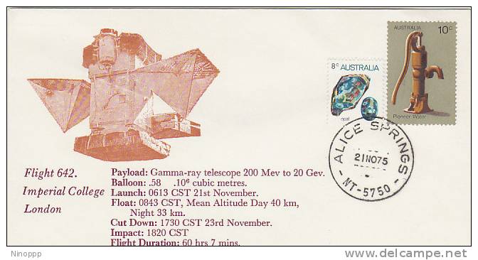 Australia-1975  Payload Flight 642 Souvenir Cover - Oceanía