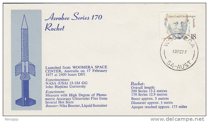 Australia-1977  Aerobee Series 170 Rocket  Souvenir Cover - Oceania