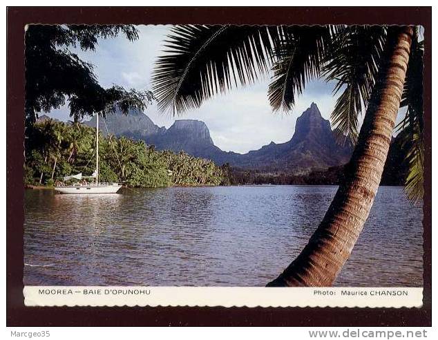 Moorea La Baie D'opunohu édit.chanson N° 410 Bel Affranchissement Postée à Tahiti Belle Cpsm - Polynésie Française