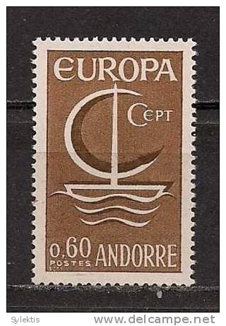 ANDORRA (FR) EUROPA CEPT 1966 SET MNH - 1966
